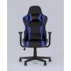 Игровое кресло Topchairs Impala, синий, черный, экокожа