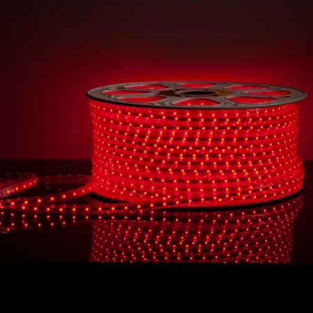 Светодиодная лента 220&nbsp;В 4,8&nbsp;Вт/м 60 Led/м 2835 IP65, красный, 50 м Elektrostandard LS004 220V 4,8W 60Led 2835 IP65 красный
