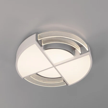 Потолочный светодиодный светильник с пультом управления Eurosvet 90181/1 белый/серебро