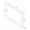 Зеркало настенное с подсветкой (91.5x68.5 см) Soli AM-Sol-915-685-DS-F-H