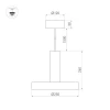 Подвесной светодиодный светильник Arlight SP-Eric-R250-8W Warm3000 035930