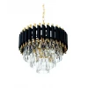 Подвесная люстра Lumina Deco Funneli LDP 6003-400 BK+F.GD