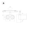 Трековый светодиодный светильник Arlight Mag-Orient-Blum-12W Warm3000 037037 Трековый светодиодный светильник Arlight Mag-Orient-Blum-12W Warm3000 037037
