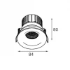 Встраиваемый светодиодный светильник Italline IT06-6016 black 4000K