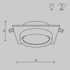 Встраиваемый светильник Maytoni Hoop DL086-GX53-SQ-BW