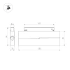 Трековый светодиодный светильник Arlight Mag-Orient-Dots-Fold-S230-12W Day4000 041532 Трековый светодиодный светильник Arlight Mag-Orient-Dots-Fold-S230-12W Day4000 041532