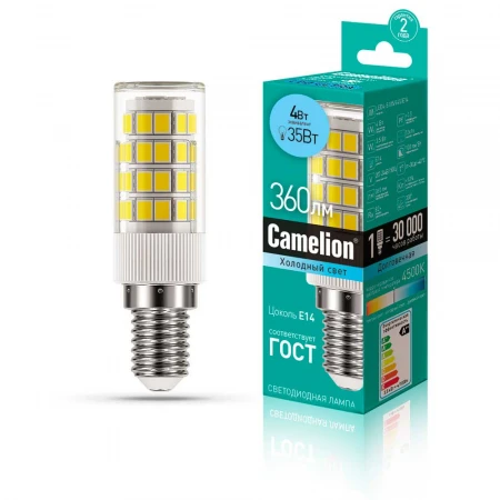 Лампа светодиодная Camelion E14 4W 4500K LED4-S105/845/E14 13156