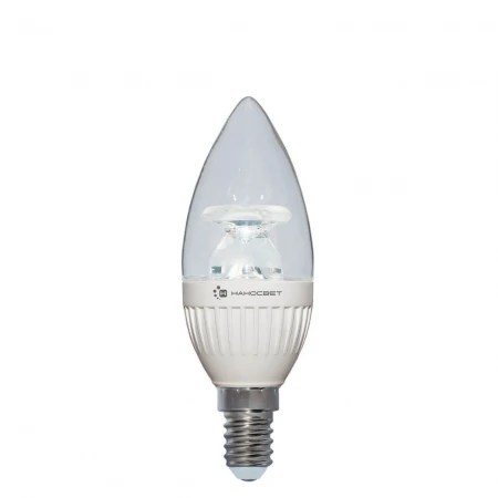 Лампа светодиодная Наносвет E14 6,5W 4000K прозрачная LC-CDCL-6.5/E14/840 L213