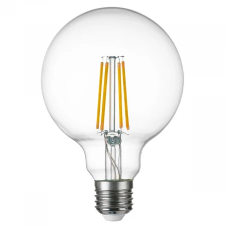 Лампа светодиодная филаментная Lightstar LED Filament E27 8W 3000K груша прозрачная 933102
