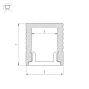 Профиль Arlight SL-Mini-8-2000 Anod Black 030514