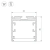 Профиль Arlight SL-ARC-3535-D800-A45 SILVER (320мм, дуга 1 из 8) 027639