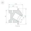 Профиль встраиваемый Arlight SL-Bevel-H12-F13-2000 Anod Black 043749
