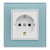 Розетка 2P+E Vesta-Electric Exclusive Blue голубой FRZ00040003SIN