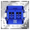 Розетка акустическая встраиваемая Voltum S70 4-местная, (белый глянцевый) VLS060301