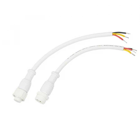 Соединительный кабель (3pin) герметичный (IP67) 3х0.5мм² белый REXANT 11-9530
