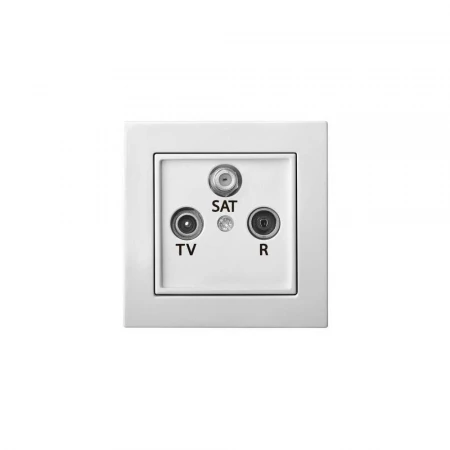 ТВ-розетка проходная Liregus Epsilon белый 28-029