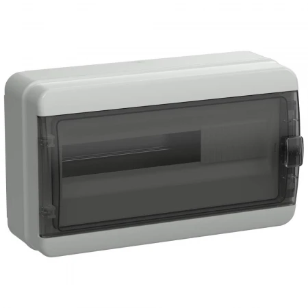 TEKFOR Корпус пластиковый КМПн-18 IP65 черная прозрачная дверь IEK TF5-KP72-N-18-65-K03-K02
