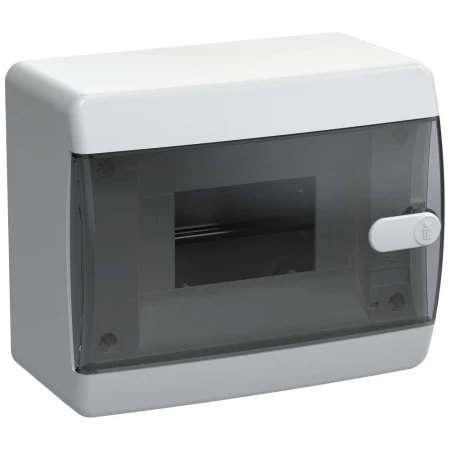 UNION Compact Корпус пластиковый ЩРН-П-6 IP41 черная прозрачная дверь IEK UIC-KP12-N-06-41-K01