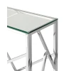 Консоль Stool Group АРТ ДЕКО 115х30 прозрачное стекло сталь серебро ECST-015 (115x30)