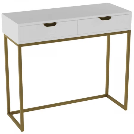 Консоль Калифорния Дрим К01 Ясень браш белый/Золото 9904772101