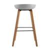 Барный стул Stool Group LIBRA серый деревян. ножки 8319 GREY