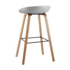 Барный стул Stool Group LIBRA серый деревян. ножки 8319 GREY