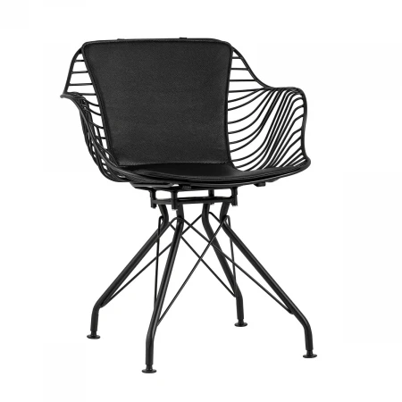 Стул Stool Group Thomas черный с черной подушкой TMS-18A-P18 BL/BL