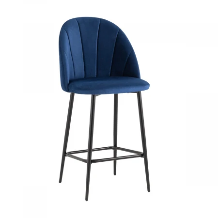 Полубарный стул Stool Group Логан велюр синий AV 413-Cb-08(PP)