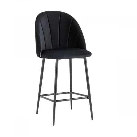 Полубарный стул Stool Group Логан велюр черный AV 413-H75-08(PP)