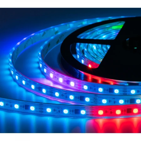 Лента светодиодная герметичная ELFLED 300SMD, 12В, IP66, 5м, RGB SPI WS2811 ELFLED-12300-IP66-RGB SPI