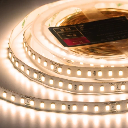 Лента светодиодная ELFLED PRO140, 128/м (2835), 24В, 12Вт/м, 5м, белый теплый 2800-3300К ELFLED-24128-PRO140ww