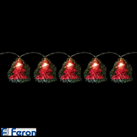 Светодиодная гирлянда "цветные елочки из ротанга", cl122