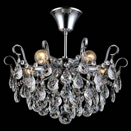 Хрустальная люстра Natali Kovaltseva HAPPY DIAMONDS I 11546/5C CHROME HAPPY DIAMONDS