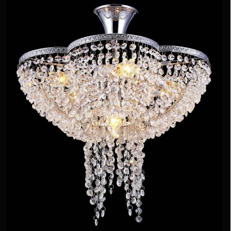 Хрустальная люстра Natali Kovaltseva IMPERIALE 11425/5+1C CHROME IMPERIALE