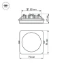 Встраиваемый светодиодный светильник Arlight LTD-96x96SOL-BK-10W Warm White 022556